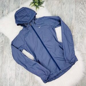 Nike Purple Checkered Square Packable Light Weight Windbreaker Jacket